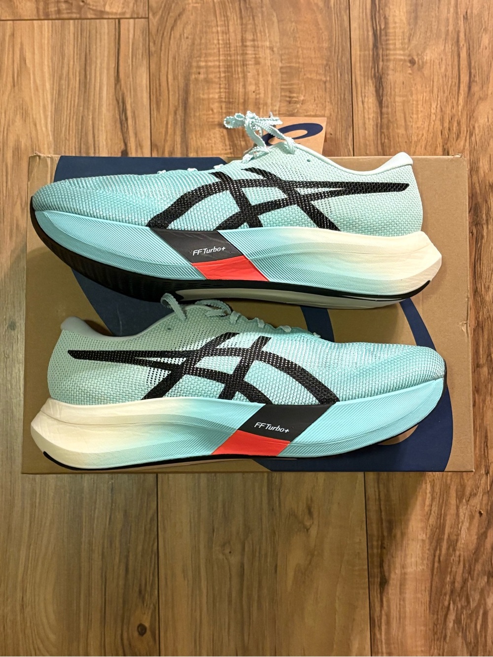 ASICS Mint Blue & Black FF Turbo Road Running Shoes